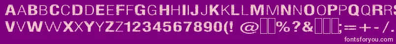 Slnthle Font – Pink Fonts on Purple Background
