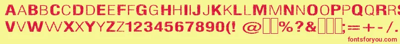 Slnthle Font – Red Fonts on Yellow Background