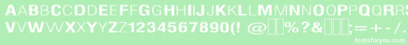 Slnthle Font – White Fonts on Green Background
