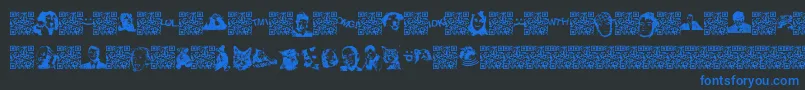 Viralfun Font – Blue Fonts on Black Background