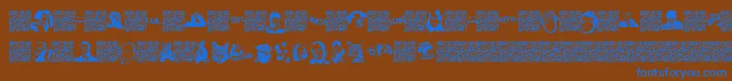 Viralfun Font – Blue Fonts on Brown Background