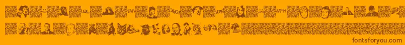 Viralfun Font – Brown Fonts on Orange Background