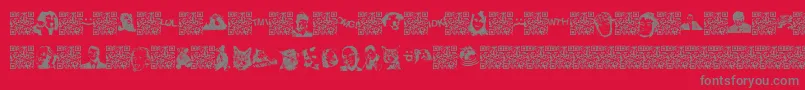 Viralfun Font – Gray Fonts on Red Background