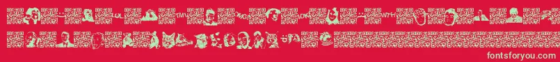 Viralfun Font – Green Fonts on Red Background