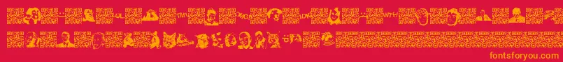 Шрифт Viralfun – оранжевые шрифты на красном фоне