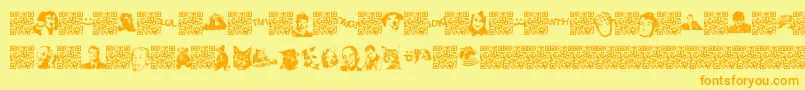 Viralfun Font – Orange Fonts on Yellow Background