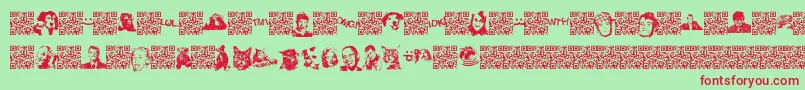 Шрифт Viralfun – красные шрифты на зелёном фоне