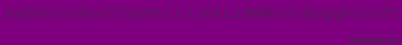 Linedraw-Schriftart – Schwarze Schriften auf violettem Hintergrund