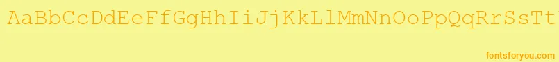 Linedraw Font – Orange Fonts on Yellow Background