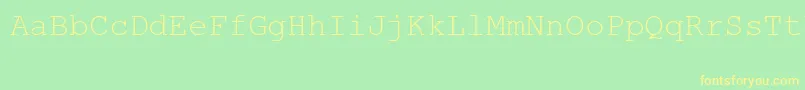 Linedraw-fontti – keltaiset fontit vihreällä taustalla