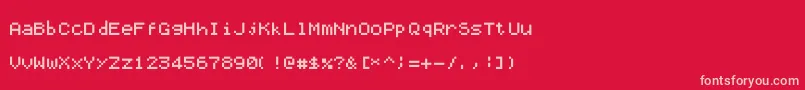 フォントAerxtabsMemesbruh03 – 赤い背景にピンクのフォント