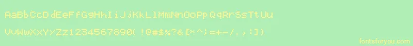AerxtabsMemesbruh03 Font – Yellow Fonts on Green Background