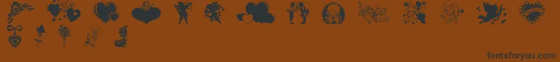 Valentinec Font – Black Fonts on Brown Background