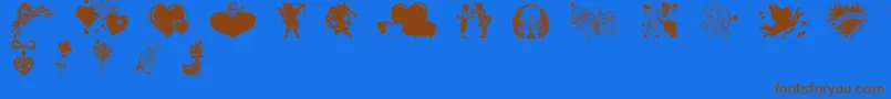 Подробнее о шрифте Valentinec Шрифт Valentinec – коричневые шрифты на синем фоне