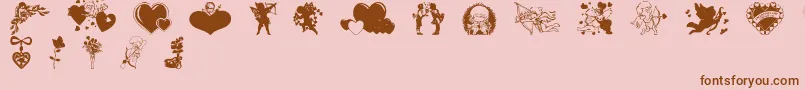 More about Valentinec Font Valentinec Font – Brown Fonts on Pink Background