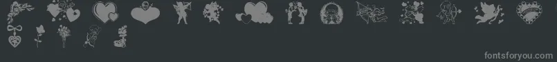 Valentinec-Schriftart – Graue Schriften auf schwarzem Hintergrund