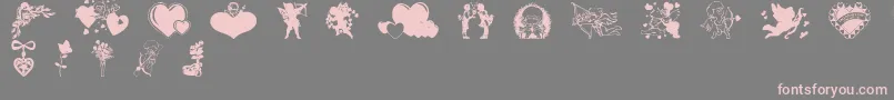 Valentinec Font – Pink Fonts on Gray Background