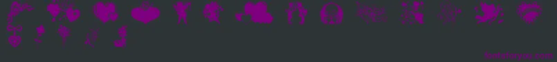 Fonte Valentinec – fontes roxas em um fundo preto