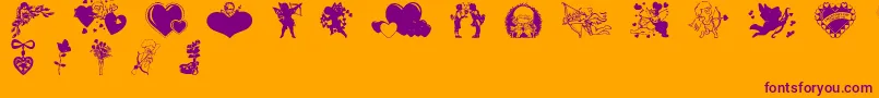Valentinec Font – Purple Fonts on Orange Background