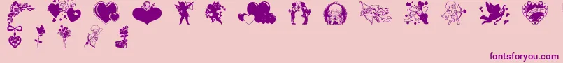 Valentinec Font – Purple Fonts on Pink Background