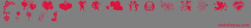 Valentinec Font – Red Fonts on Gray Background