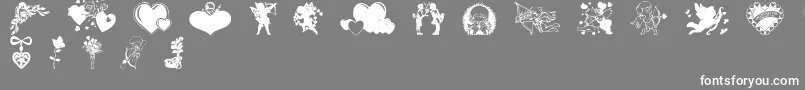 Valentinec Font – White Fonts on Gray Background