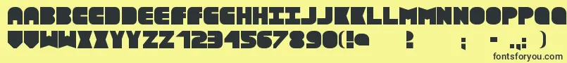 Textboxmd Font – Black Fonts on Yellow Background