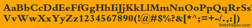 BembostdExtrabold Font – Black Fonts on Orange Background