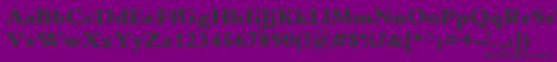 フォントBembostdExtrabold – 紫の背景に黒い文字