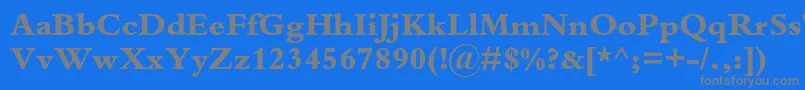 BembostdExtrabold Font – Gray Fonts on Blue Background