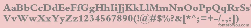 BembostdExtrabold Font – Gray Fonts on Pink Background