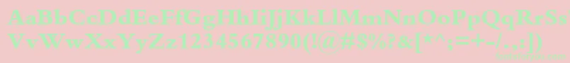 Police BembostdExtrabold – polices vertes sur fond rose