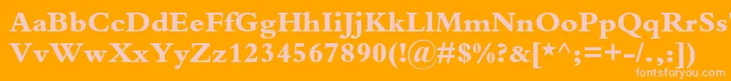 BembostdExtrabold Font – Pink Fonts on Orange Background