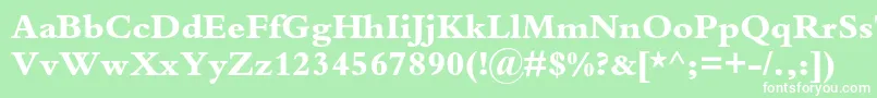 BembostdExtrabold Font – White Fonts on Green Background