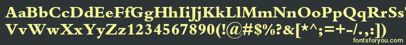 BembostdExtrabold Font – Yellow Fonts on Black Background