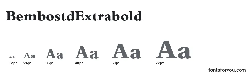 BembostdExtrabold Font Sizes