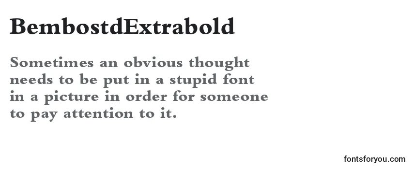 Review of the BembostdExtrabold Font