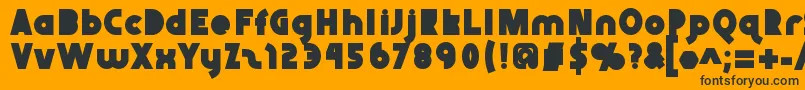 Abraxeousblack Font – Black Fonts on Orange Background