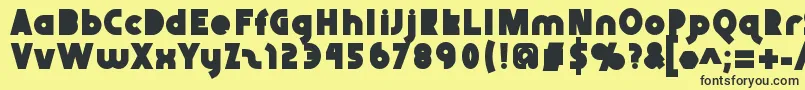Abraxeousblack Font – Black Fonts on Yellow Background