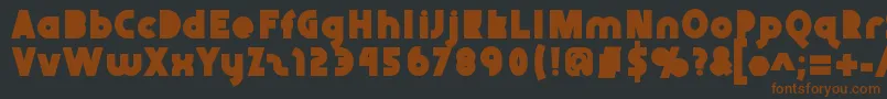Шрифт Abraxeousblack – коричневые шрифты на чёрном фоне