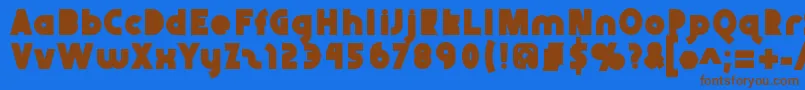 Abraxeousblack Font – Brown Fonts on Blue Background