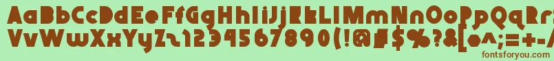 Abraxeousblack Font – Brown Fonts on Green Background