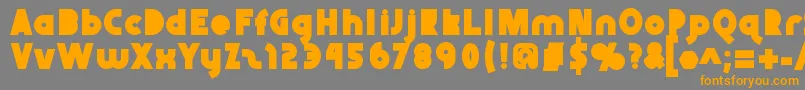 Abraxeousblack-Schriftart – Orangefarbene Schriften auf grauem Hintergrund