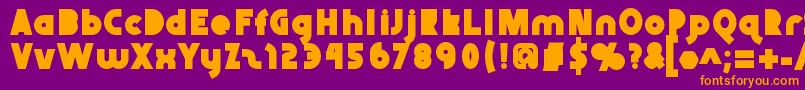 Abraxeousblack Font – Orange Fonts on Purple Background