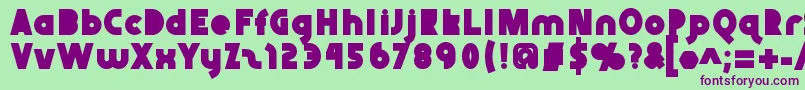 Abraxeousblack Font – Purple Fonts on Green Background