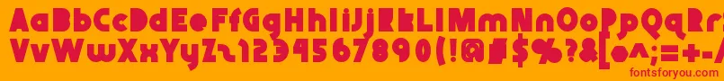 Abraxeousblack Font – Red Fonts on Orange Background