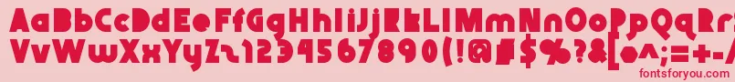 Abraxeousblack Font – Red Fonts on Pink Background