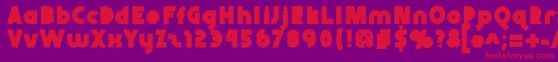Abraxeousblack Font – Red Fonts on Purple Background