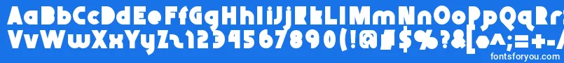 Abraxeousblack Font – White Fonts on Blue Background