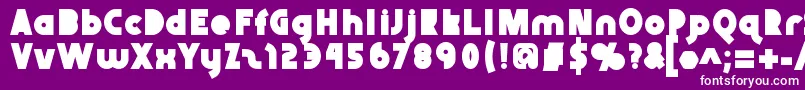 Abraxeousblack Font – White Fonts on Purple Background
